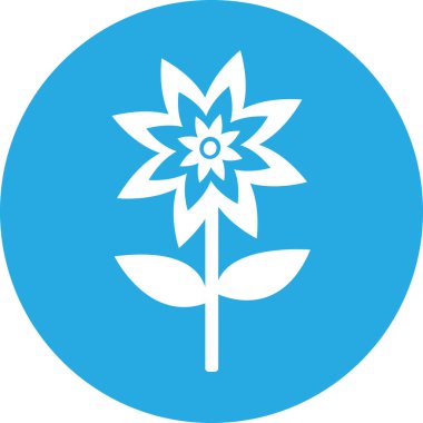 Çiçek simgesi flora işareti tasarımı