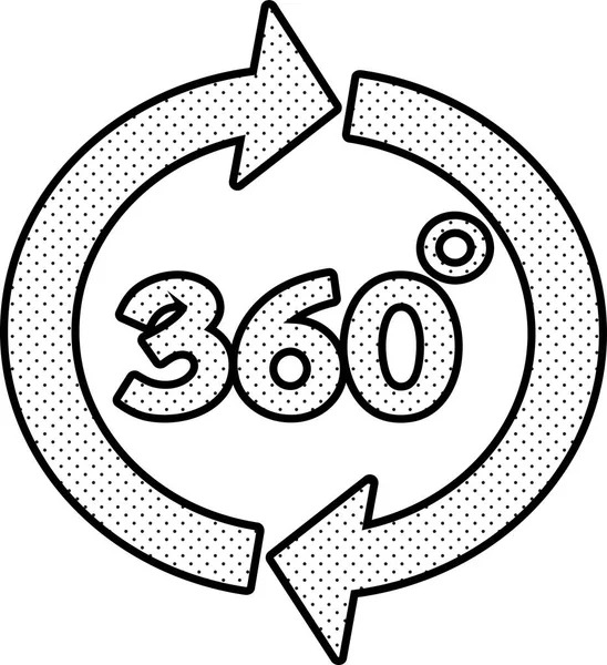 360 Degree Icon Sign Symbol Design — Stock Vector