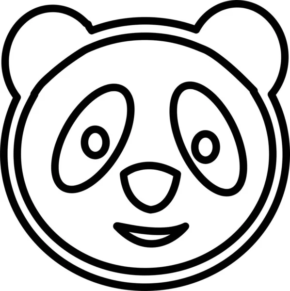 Panda Ícone Desenhos Animados Personagem Bonito Design —  Vetores de Stock