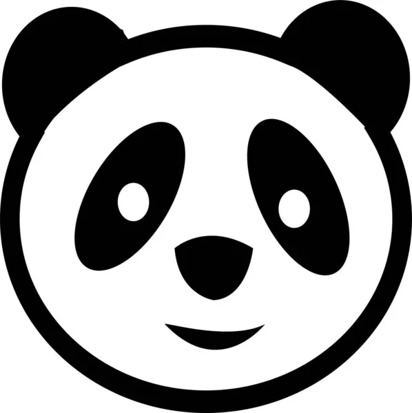 Icono Panda Personaje Dibujos Animados Lindo Diseño — Vector de stock