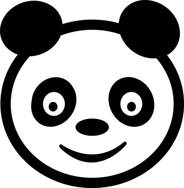 Icono Panda Personaje Dibujos Animados Lindo Diseño — Vector de stock