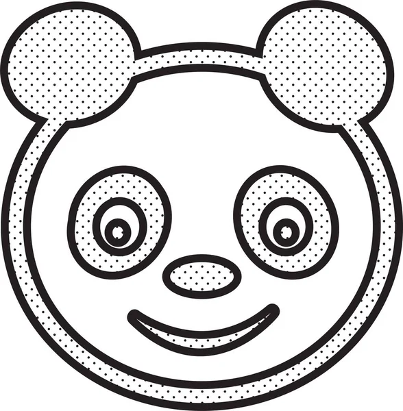 Panda Ikon Tecknad Karaktär Söt Design — Stock vektor