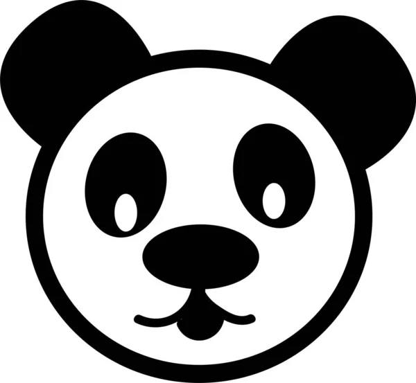 Panda Icon Cartoon Character Cute Design — Wektor stockowy