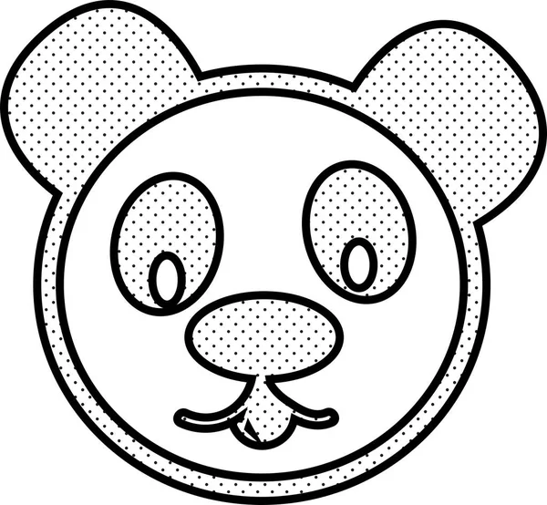 Icono Panda Personaje Dibujos Animados Lindo Diseño — Archivo Imágenes Vectoriales