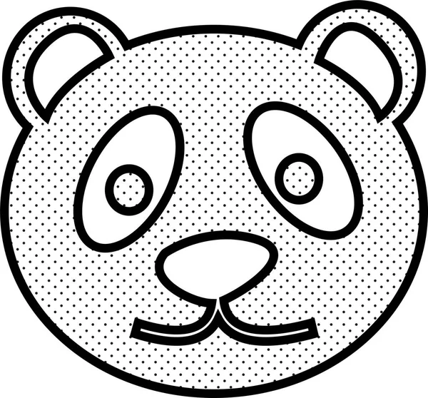 Icono Panda Personaje Dibujos Animados Lindo Diseño — Archivo Imágenes Vectoriales