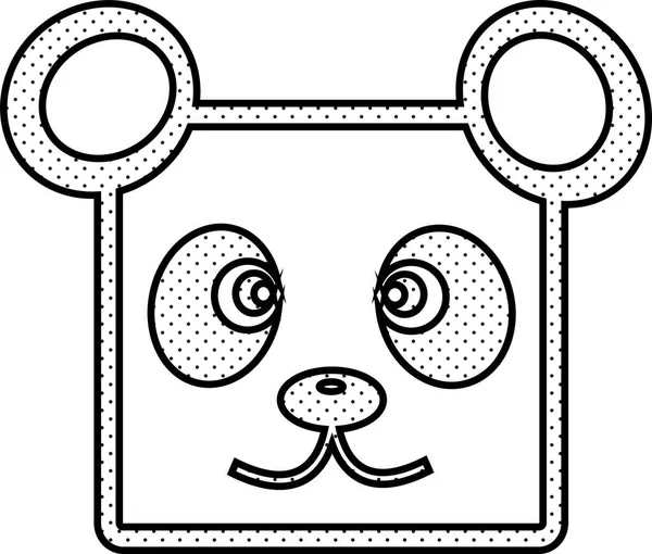 Panda Icon Cartoon Character Cute Design — Wektor stockowy