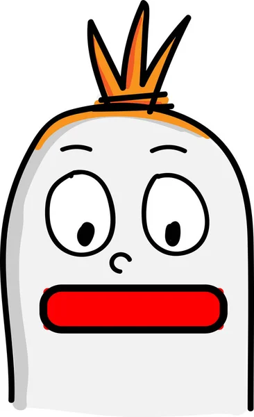 Carino Salsiccia Personaggio Cartone Animato Emozione Design — Vettoriale Stock