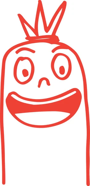 Mignon Saucisse Personnage Dessin Animé Émotion Conception — Image vectorielle