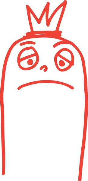可爱香肠角色卡通人物的情感设计 — 图库矢量图片