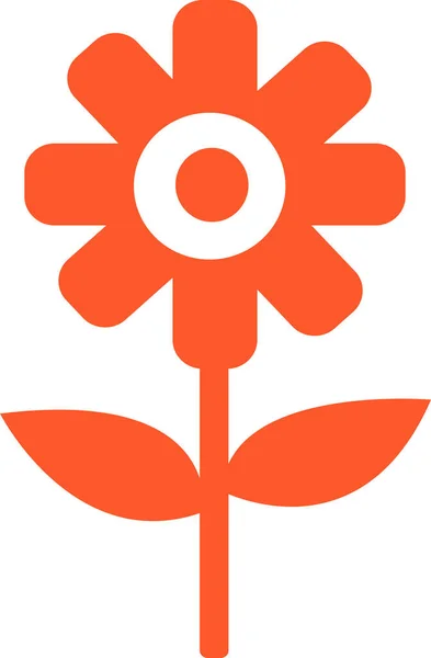 Kwiat Ikona Flory Znak Symbol Projekt — Wektor stockowy