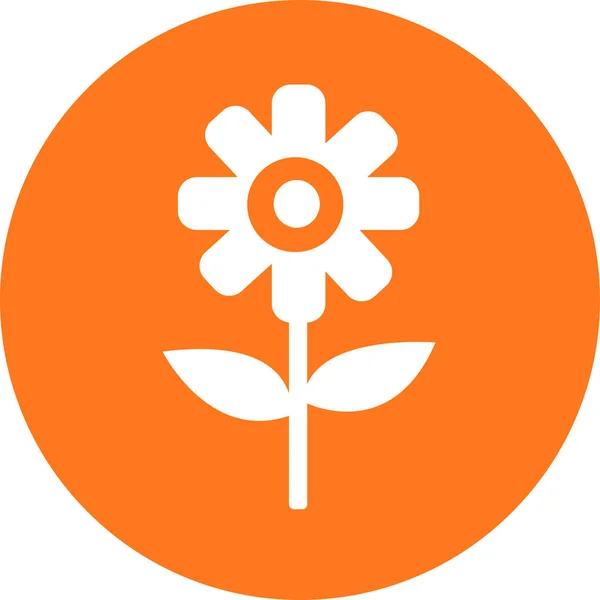 Kwiat Ikona Flory Znak Symbol Projekt — Wektor stockowy