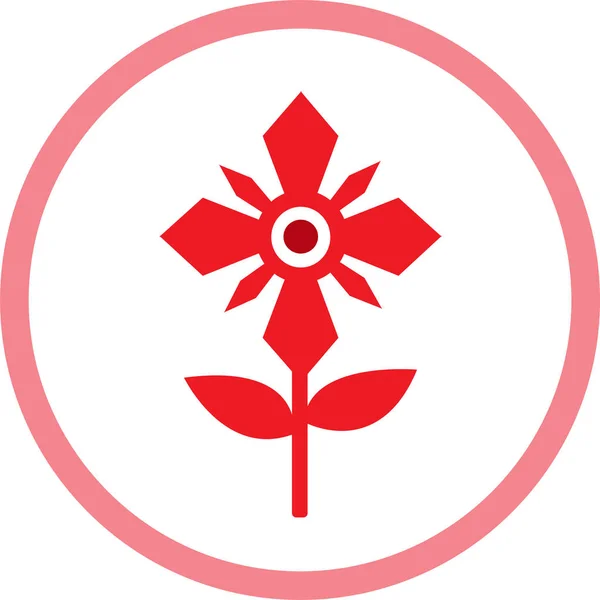 Icône Fleur Flore Signe Symbole Conception — Image vectorielle