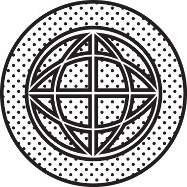 Küresel simge dünya işaret sembolü tasarımı