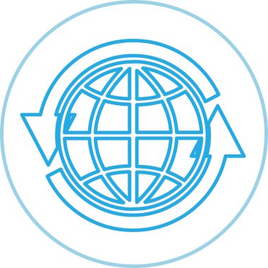 Küresel simge dünya işaret sembolü tasarımı