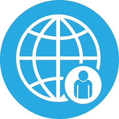 Küresel simge dünya işaret sembolü tasarımı