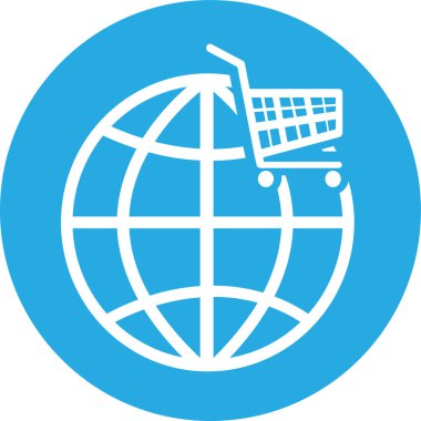 Küresel simge dünya işaret sembolü tasarımı