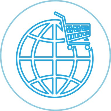 Küresel simge dünya işaret sembolü tasarımı