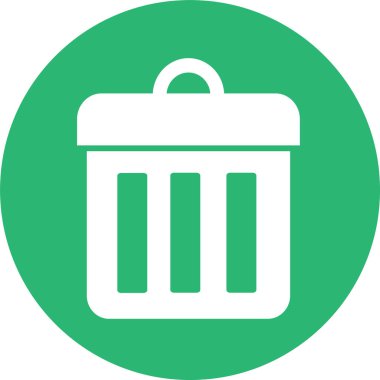 Çöp kutusu simgesi sembol tasarımı