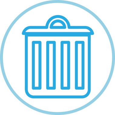 Çöp kutusu simgesi sembol tasarımı