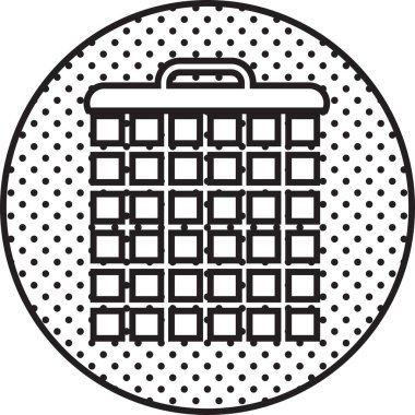 Çöp kutusu simgesi sembol tasarımı