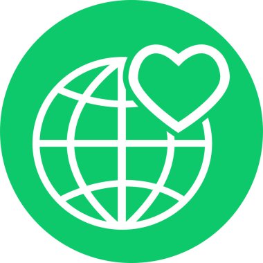 Küresel simge dünya işaret sembolü tasarımı