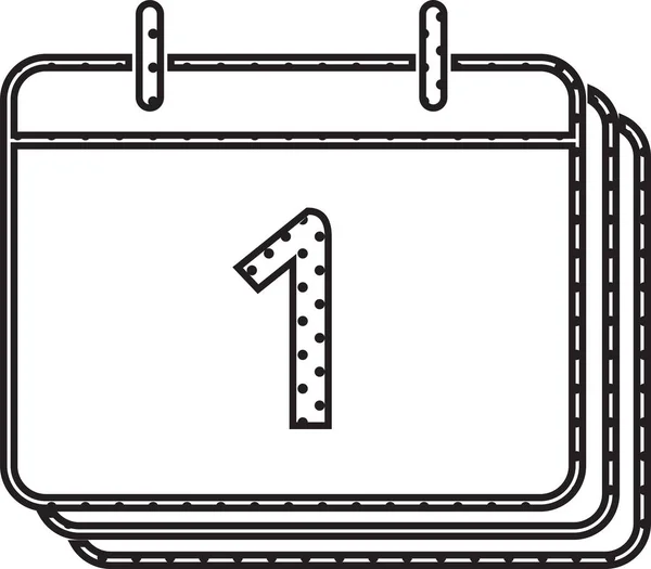 Calendrier Icône Signe Symbole Conception — Image vectorielle