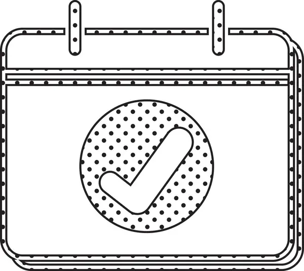 Calendario Icono Signo Símbolo Diseño — Vector de stock