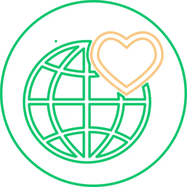 Globe Icon World Sign Symbol Design — Stock Vector