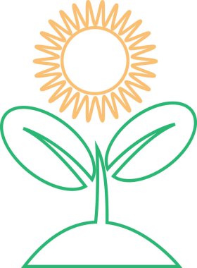 Bitki simgesi sembol tasarımı