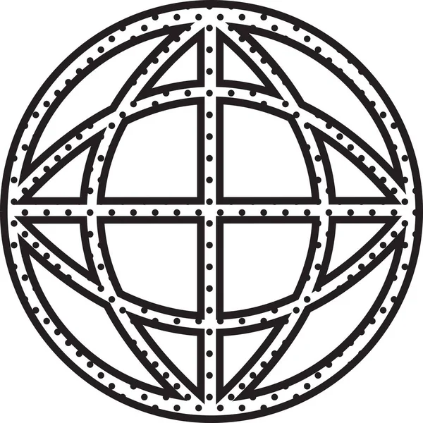 Globe Icône Signe Symbole Conception — Image vectorielle