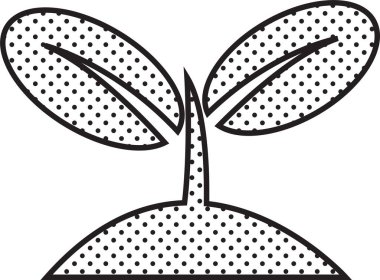 Bitki simgesi sembol tasarımı