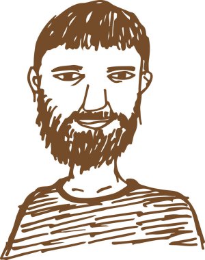 İnsanlar el çizimi işaret tasarımı ile karşı karşıya