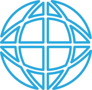 Dünya simgesi sembol tasarımı