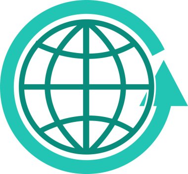 Dünya simgesi sembol tasarımı