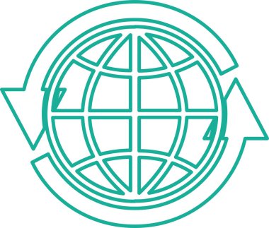 Dünya simgesi sembol tasarımı