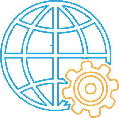 Dünya simgesi sembol tasarımı