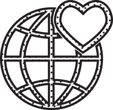 Dünya simgesi sembol tasarımı