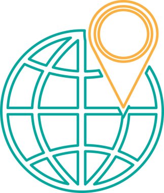 Dünya simgesi sembol tasarımı