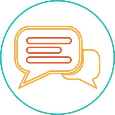 Konuşma balonu sohbet simgesi işaret tasarımı