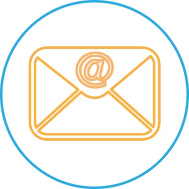 E- posta ve posta simgesi sembol tasarımı