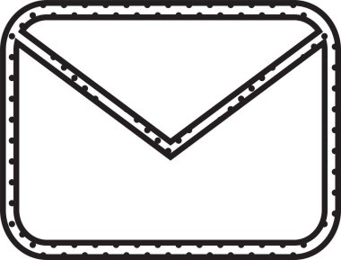 E- posta ve posta simgesi sembol tasarımı