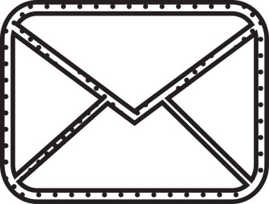 E- posta ve posta simgesi sembol tasarımı