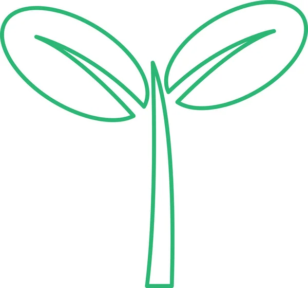 Növény Ikon Jel Szimbólum Tervezés — Stock Vector