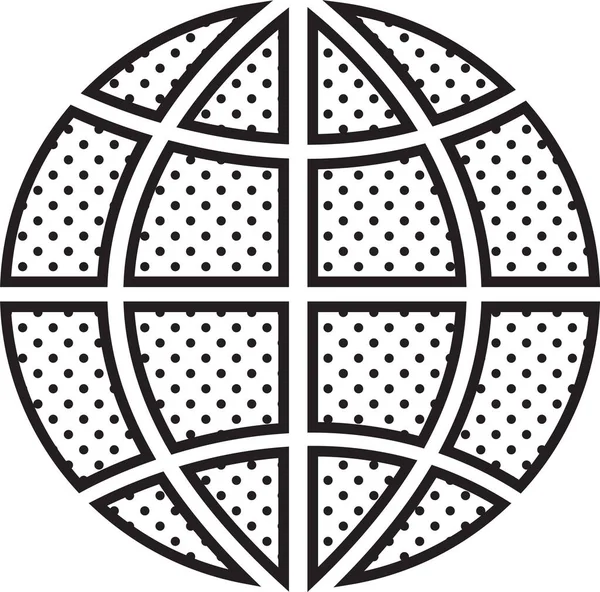 Globe Icône Signe Symbole Conception — Image vectorielle