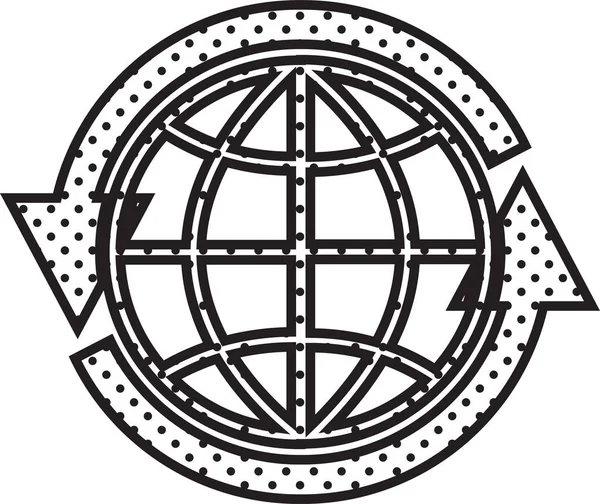 Globe Ikon Jel Szimbólum Design — Stock Vector