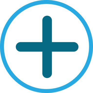 Düğme Artı simge simgesi tasarımı