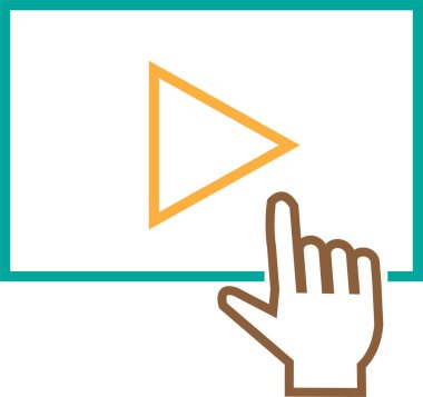 Video akışı oynatma simgesi sembol tasarımı