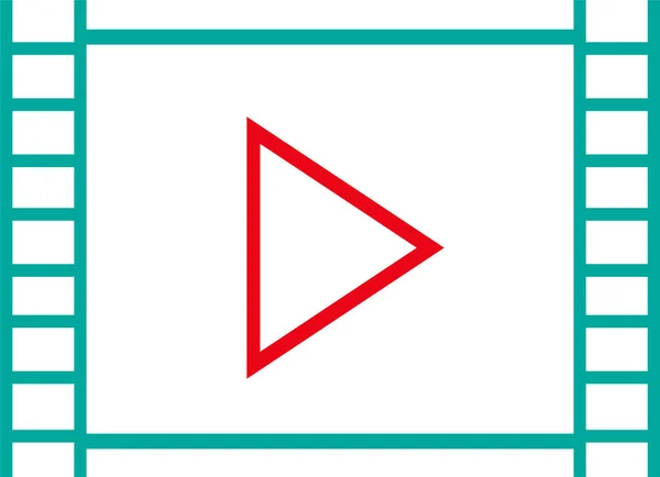 Video Stream Play Icon Sign Symbol Design — Stock Vector