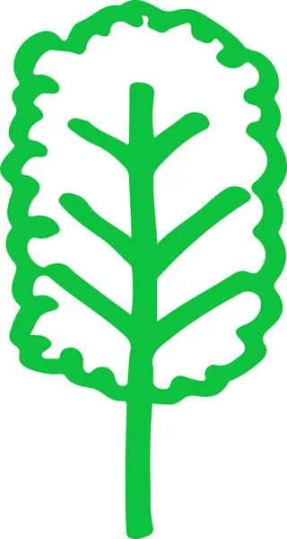 Árboles Con Hojas Icono Signo Diseño — Vector de stock