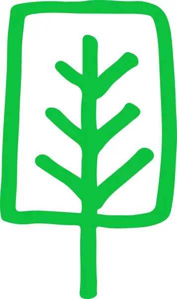 Árboles Con Hojas Icono Signo Diseño — Vector de stock